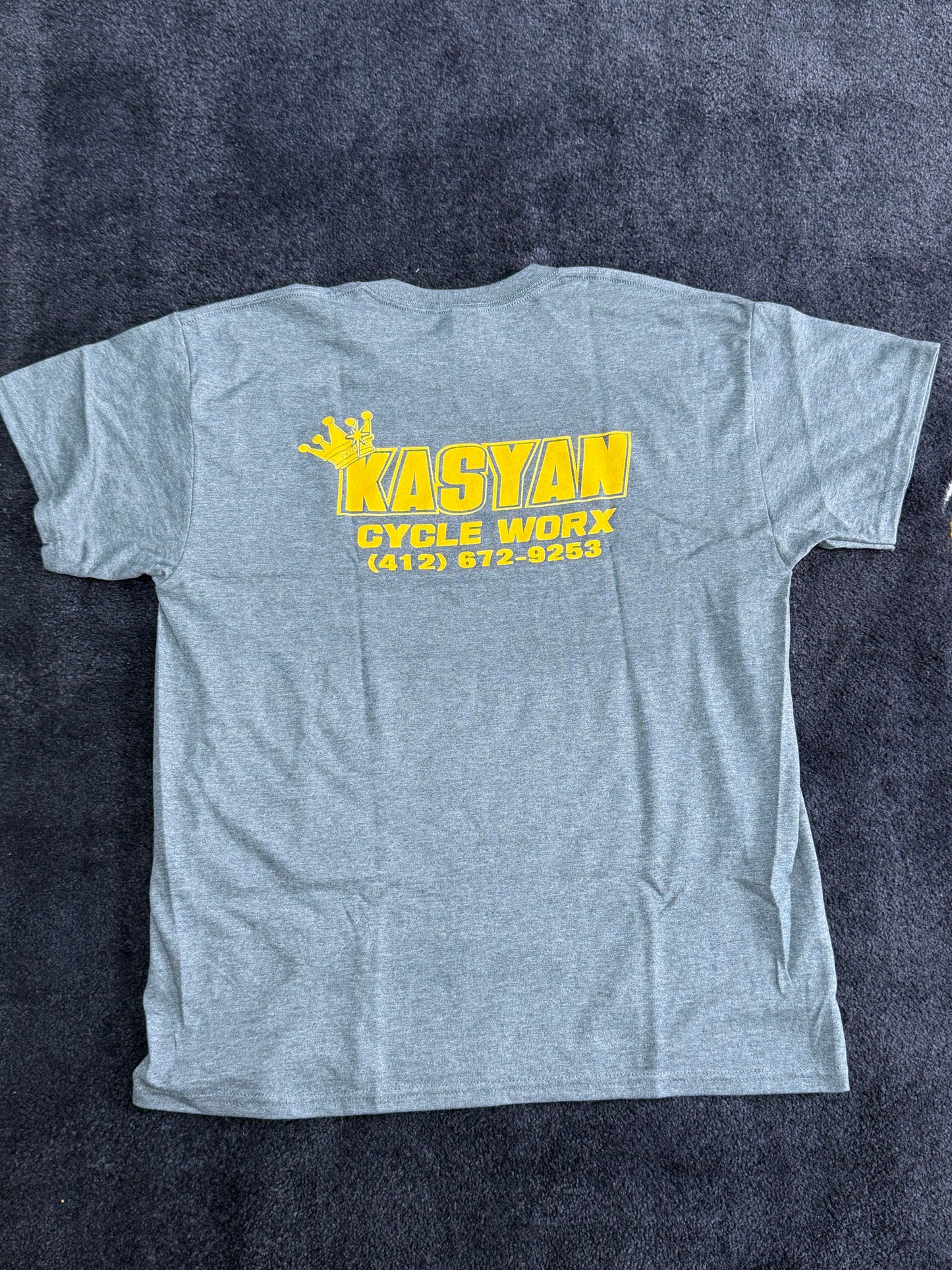 Kasyan Cycle Worx Gray Short Sleeve T-Shirt
