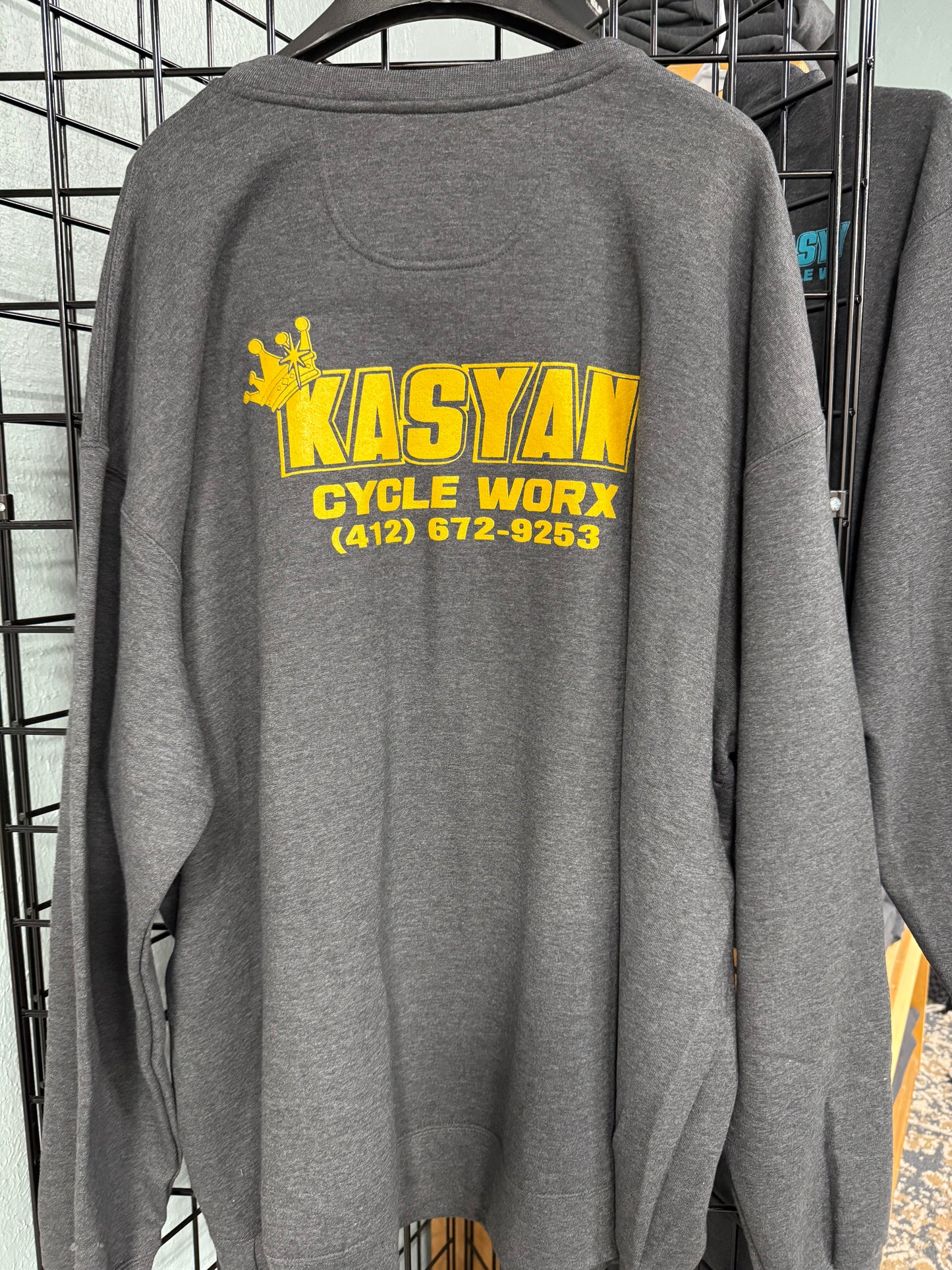 Kasyan Cycle Worx Gray Crewneck