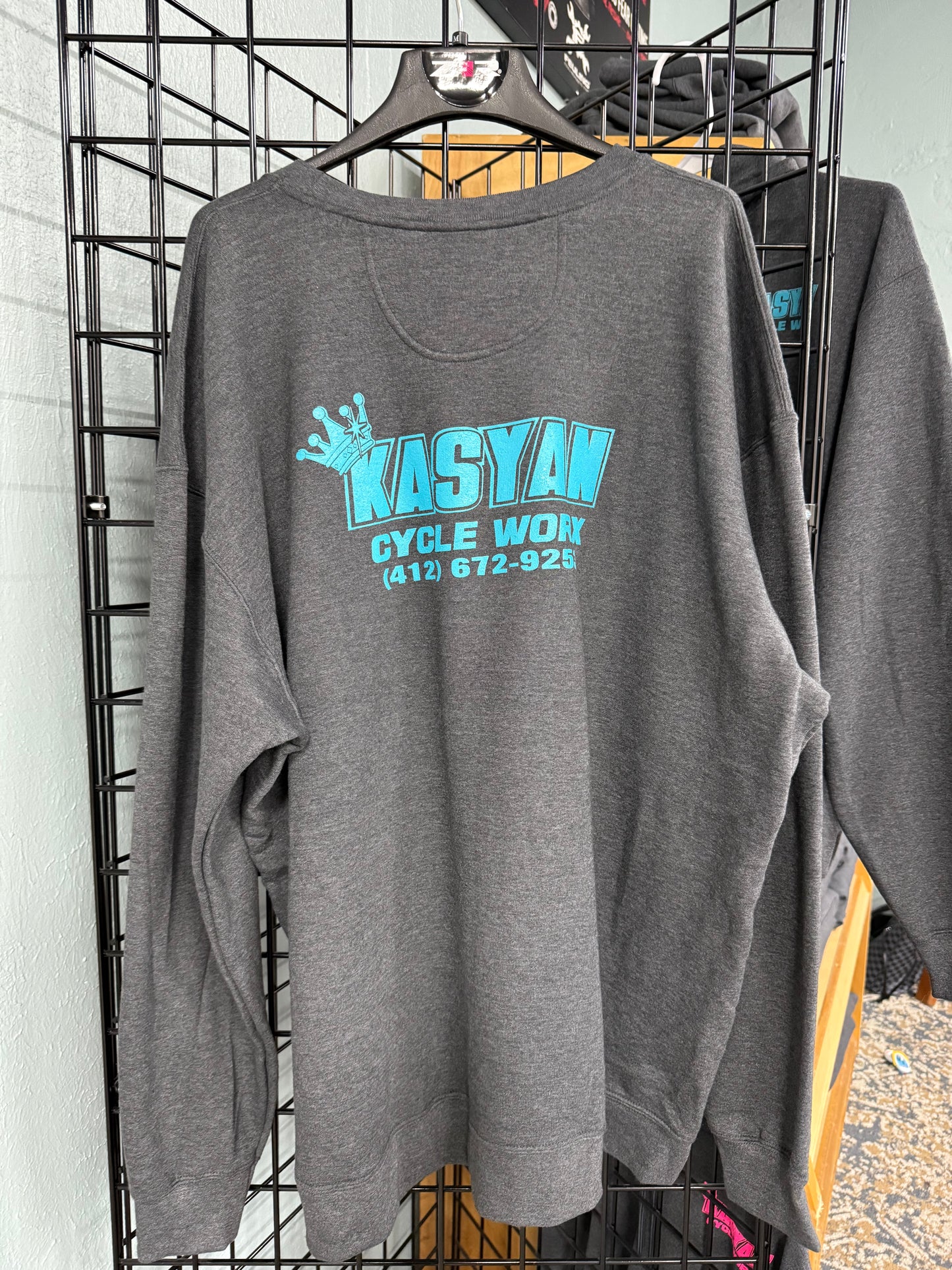Kasyan Cycle Worx Gray Crewneck