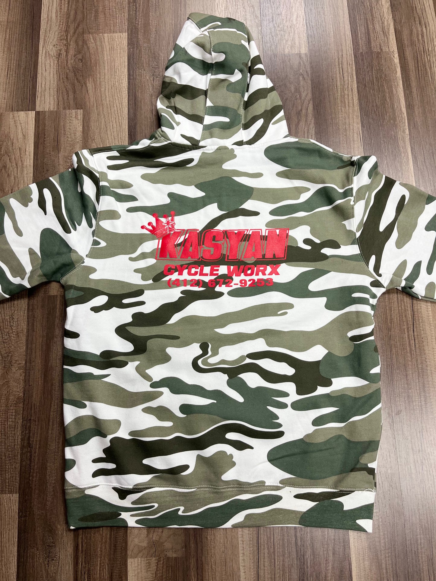 Camo Kasyan Cycle Worx "OG" logo hoodie